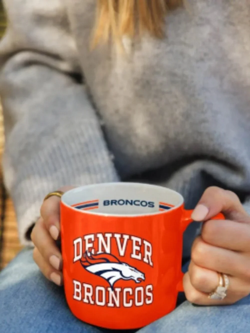 DENVER BRONCOS Striped Mug